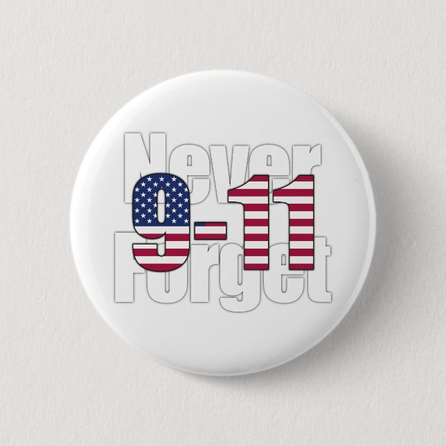 9-11 Never Forget Button (Front)