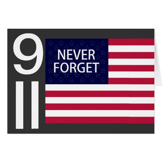 9 11 NEVER FORGET CARDS (Front Horizontal)