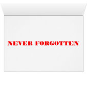 9/11 Never Forget Cards (Inside Horizontal (Bottom))