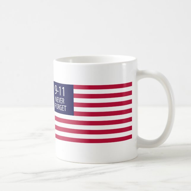 9-11 NEVER FORGET COFFEE MUG (Right)