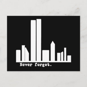 9-11 Never Forget NY Skyline Tshirts, Buttons Postcard
