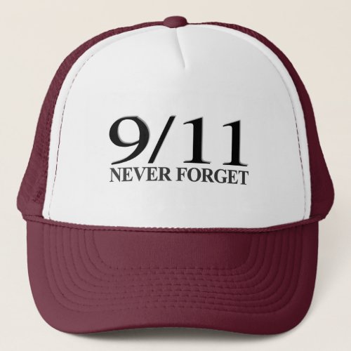 911 Never Forget Trucker Hat