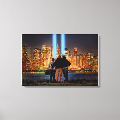 9_11 NYC Tribute in Light Canvas Print