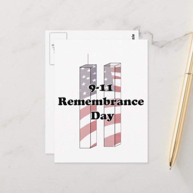 9-11 Remembrance  Day - Patriot Day Postcard (Front/Back In Situ)