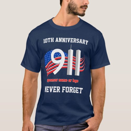 911 _ September 11th _ Sponsored Event Dark Tees