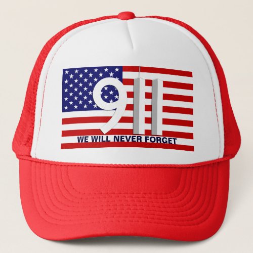 911 September 11th WTC _ Never Forget Hat