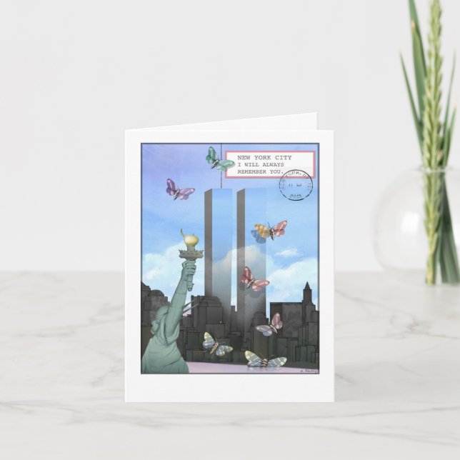 9/11 - The World Trade Center in the daytime Card (Front)