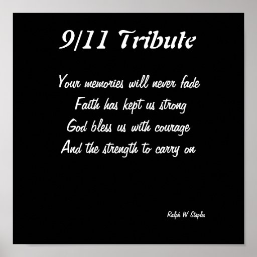 9/11 tribute prints poster | Zazzle