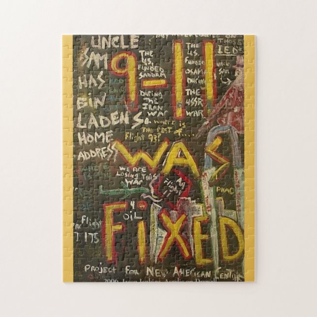 9-11 Was Fixed Black Jigsaw Puzzle (Vertical)