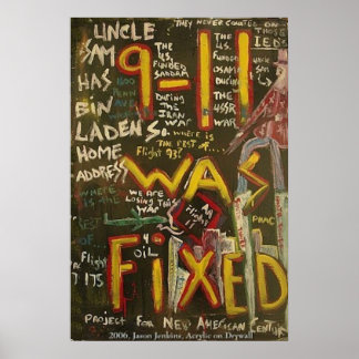 9-11 Was Fixed Black Poster