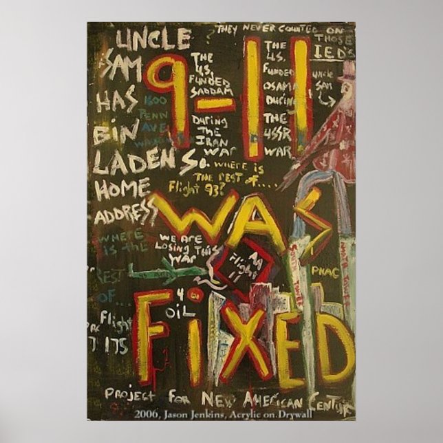 9-11 Was Fixed Black Poster (Front)
