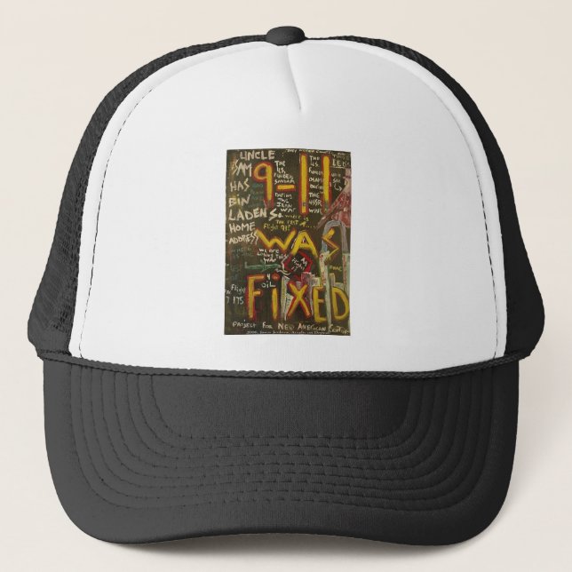 9-11 was fixed black trucker hat (Front)