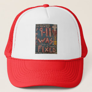9/11 was fixed blue trucker hat