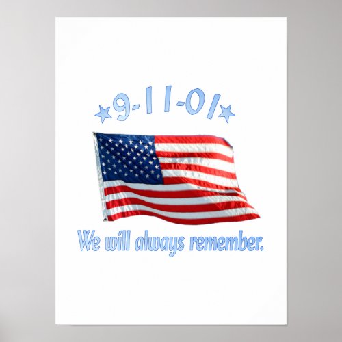 9_11 We Will Always Remember Poster