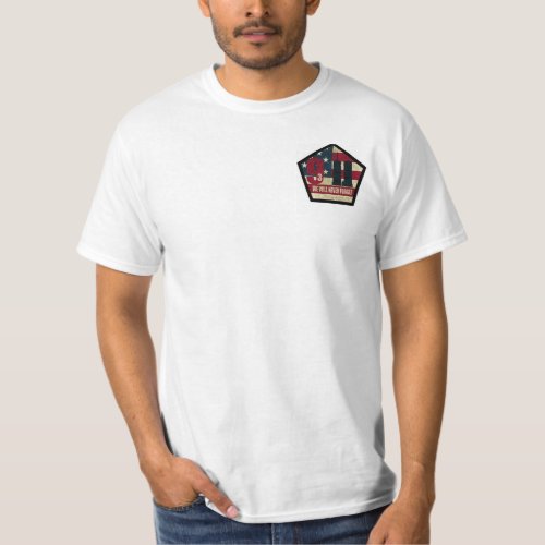 9_11 WE WILL NEVER FORGET K9 SAR T_Shirt