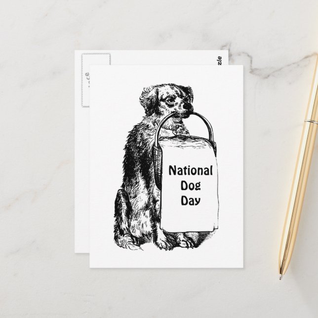 9/21-27 National Dog Week Postcard (Front/Back In Situ)