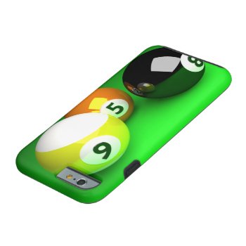 9 Ball 3d Pool Balls Green Tough Iphone 6 Case by Iverson_Designs at Zazzle
