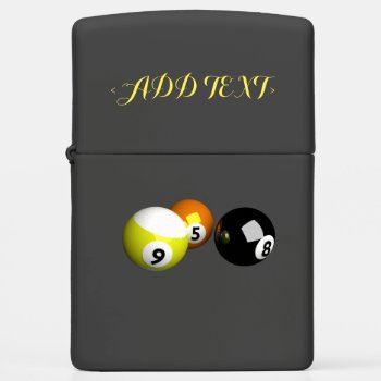 9 Ball 3d Pool Balls Zippo Lighter by Iverson_Designs at Zazzle