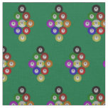 9 Ball Billiards Pool Hall Rack on Green Fabric