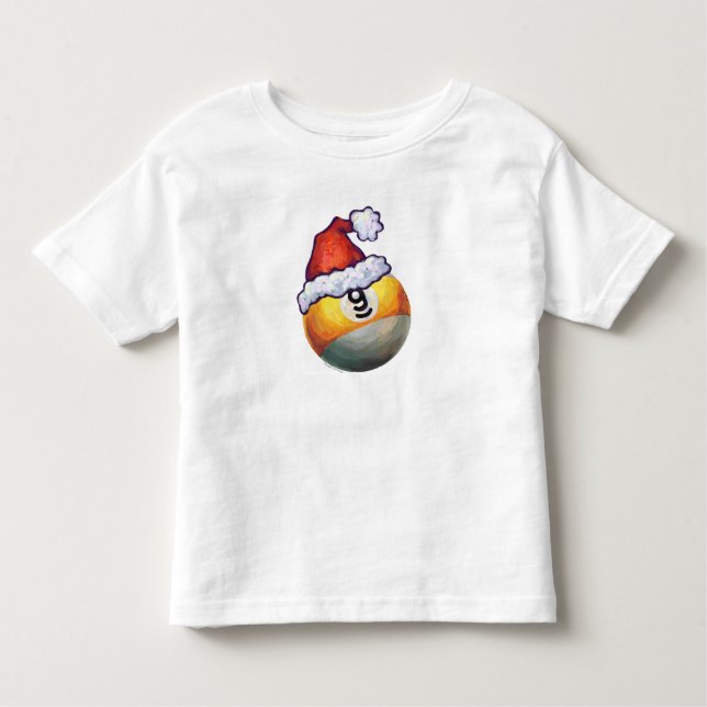 9 ball Christmas Red Hat Toddler T-shirt (Front)