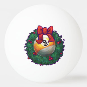 9 ball Christmas Wreath Red