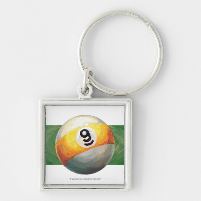 9 ball keychain (Front)