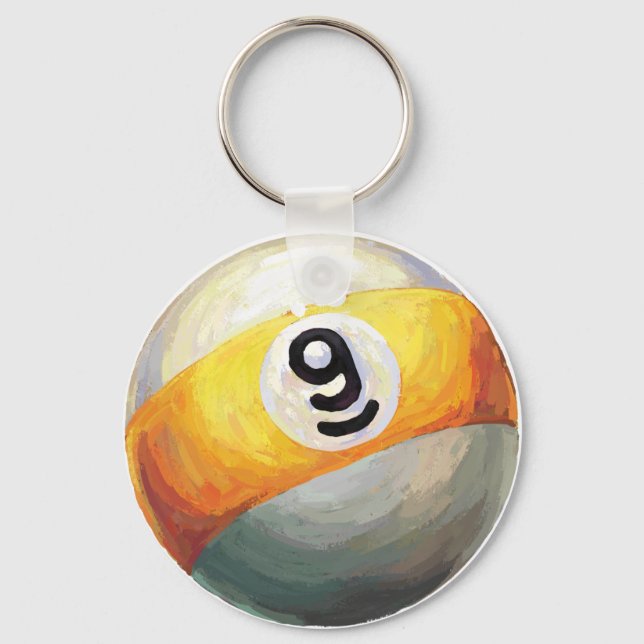 9 ball keychain (Front)