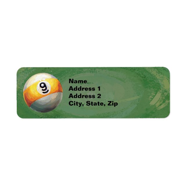 9 ball label (Front)