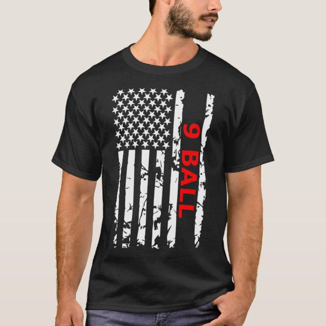 9 Ball Pool Table Billiards Gift  T-Shirt (Front)