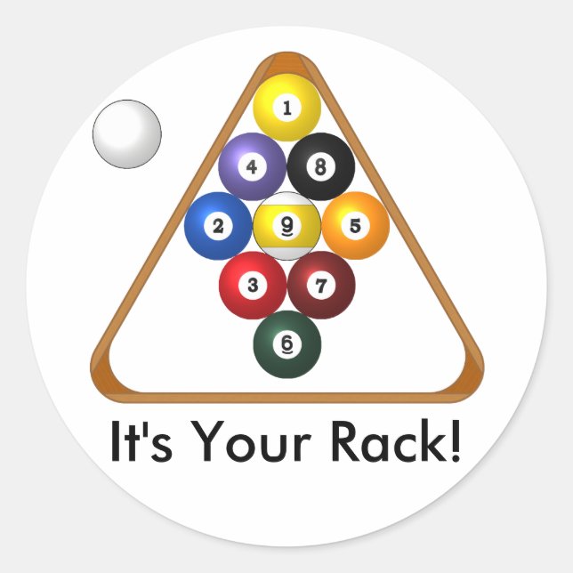 9-ball Rack stickers (Front)