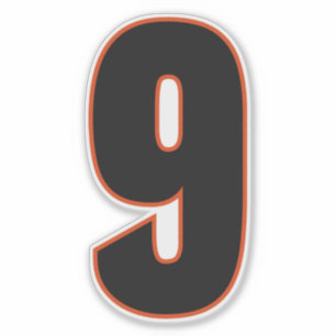 9 Black Orange Cincinnati Sticker