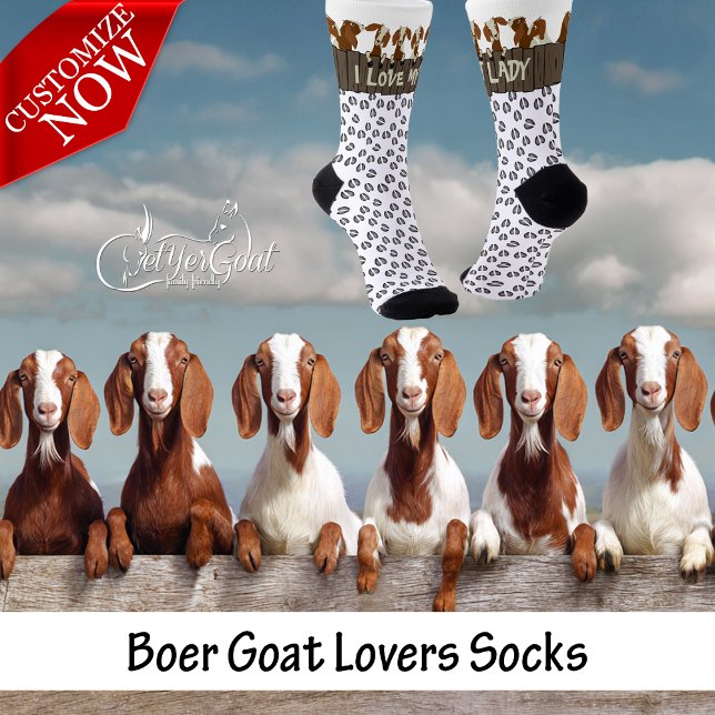 9 Boer Goats at the Fence  Socks (Creator Uploaded)