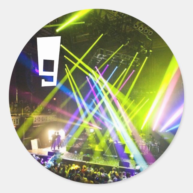 9 CLASSIC ROUND STICKER (Front)