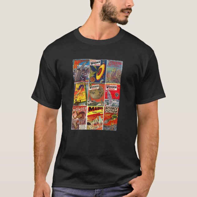 9 Classic SF Pulp Covers T-Shirt (Front)