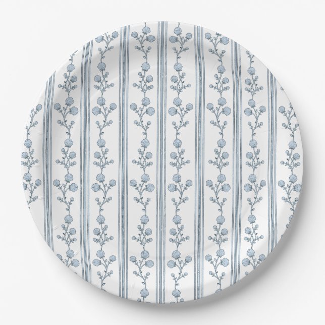 9" Coastal Shell Paper Plate (Front)