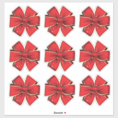 9 Crush Proof Gift Wrap Bows for Mailing  Kiss Cut Sticker