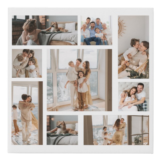9 Custom Photo Collage Art & Wall Décor (Front)
