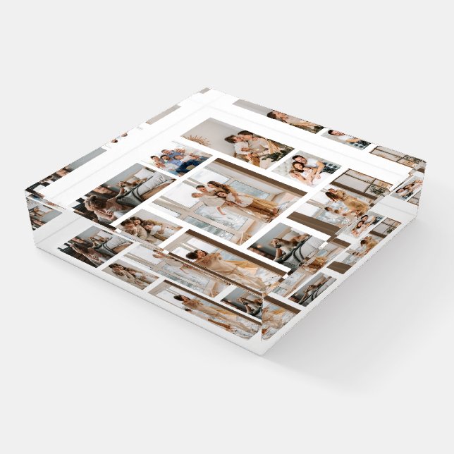 9 Custom Photo Collage Clipboards & Form Holders Paperweight (Angled)