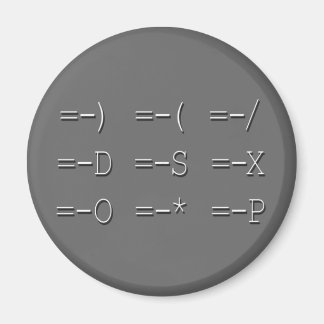 9 Equals Sign Emoticon Collection Magnet