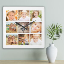 9 Family Photo Collage White