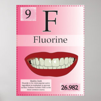 9. Fluorine (F) Periodic Table of the Elements Poster