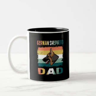 9 German Shepherd Dad Two-Tone Coffee Mug