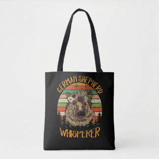 9 German Shepherd Whisperer Vintage Tote Bag