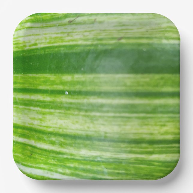 9 Inch Natural Leaf Design for Elegant Dining Paper Plates (Front)