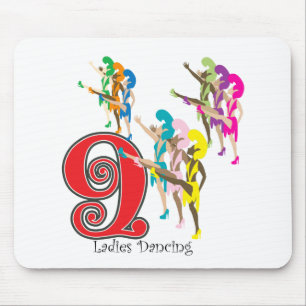 9 Ladies Dancing Mouse Pad