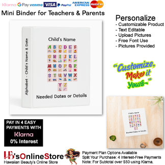 9 Learn Alphabet Add Childs Name Date Info Teacher Mini Binder