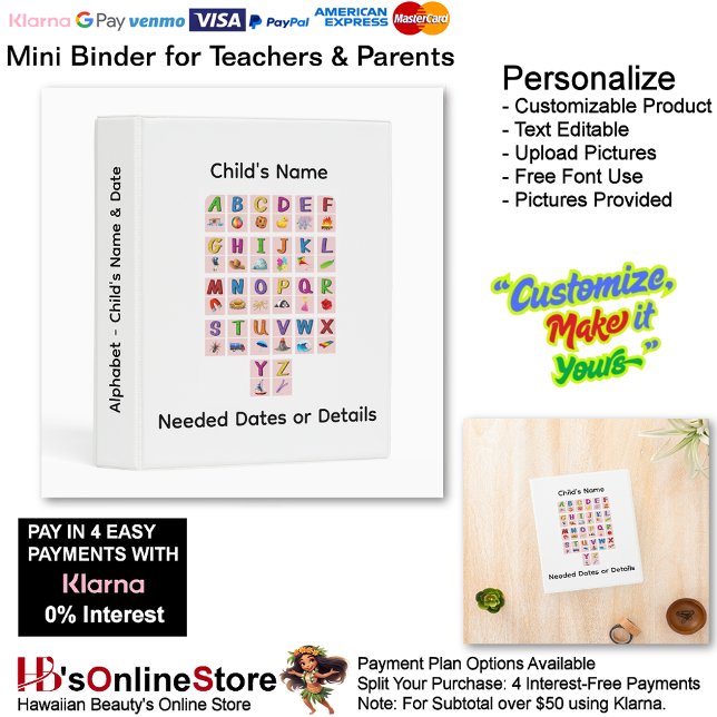9 Learn Alphabet Add Childs Name Date Info Teacher Mini Binder (9 Learn Alphabet Add Child's Name Date Info Teacher Mini Binder.)