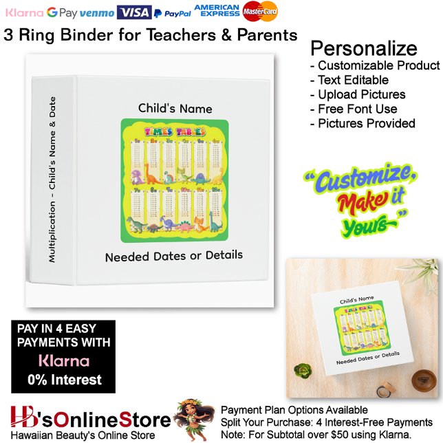 9 Learn Multiplication Child's Name Date Teacher  3 Ring Binder (9 Learn Multiplication Child's Name Date Teacher 3 Ring Binder.)