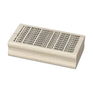 9 lines return address custom rubber stamp