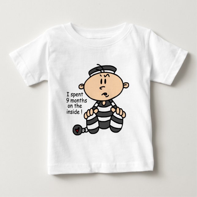 9 Months On The Inside Baby Prisoner Baby T-Shirt (Front)